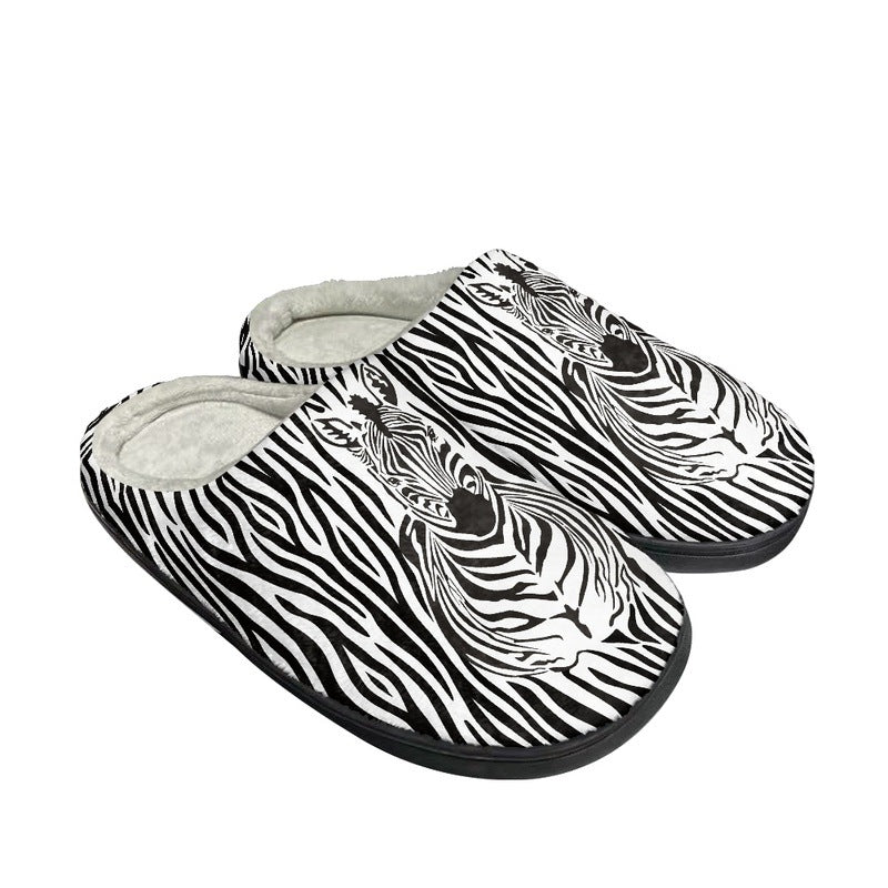 Wholesale Leopard Print Cow Zebra Pattern Cotton Slippers
